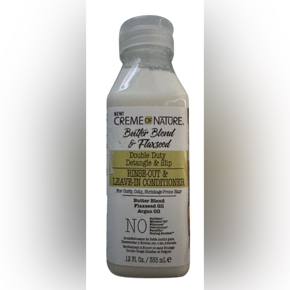 Creme of Nature Butter Blend & Flaxseed Rinse-Out •Leave-In Conditioner NWT